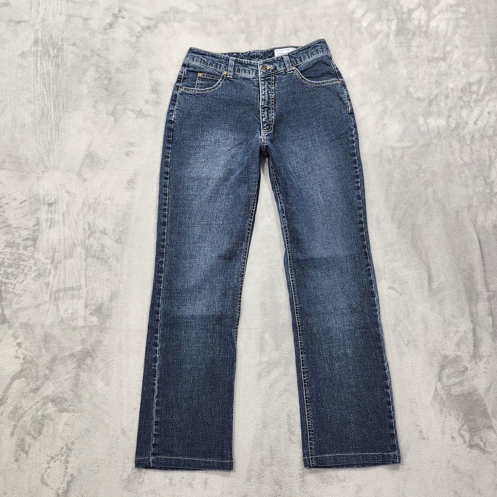 Vintage Live A Little Jeans Womens 6 Blue Mid Rise Straight Stretch Denim Casual